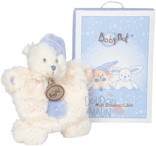  les câlins ours blanc bleu coffret cadeau 